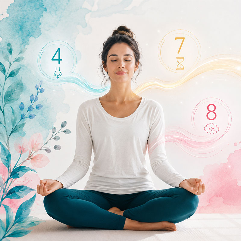 Stres yönetimi ve uyku için 4-7-8 nefes tekniği uygulaması