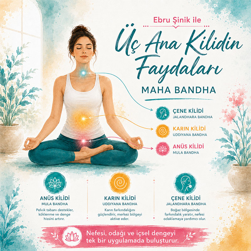 Maha Bandha Üç Ana Kilit Aktivasyonunun beden bölgeleri