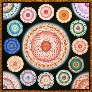 Original spiritual mandala painting by Paul Heussenstamm