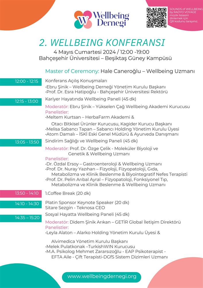 İkinci Wellbeing Konferansı program akışı birinci bölüm