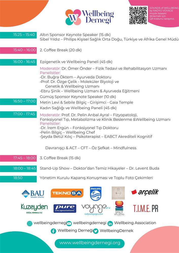 İkinci Wellbeing Konferansı program akışı ikinci bölüm