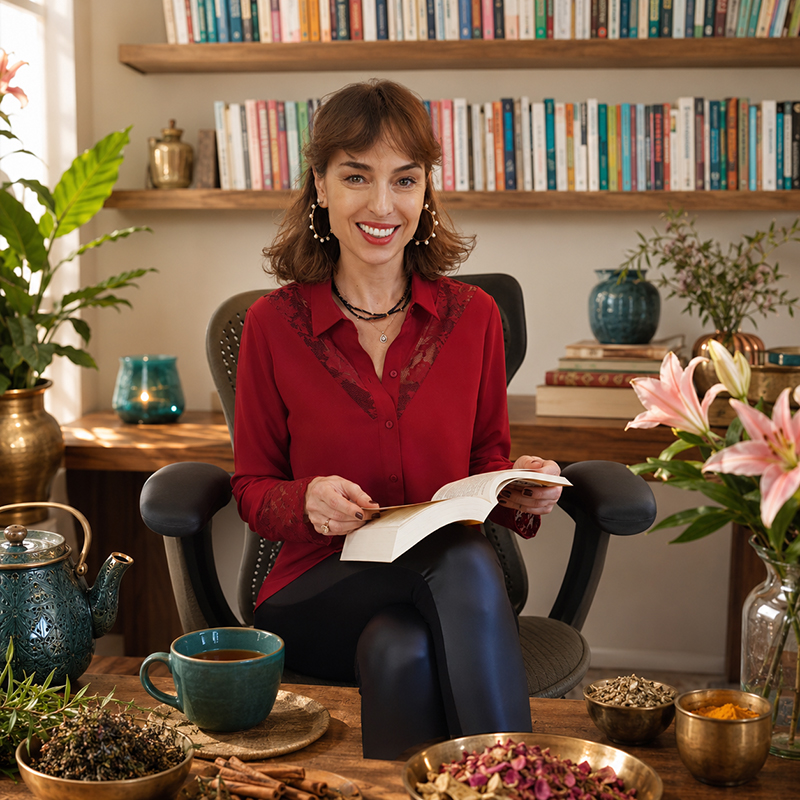 Ebru Şinik exploring Ayurvedic living, holistic wellbeing and natural daily rituals